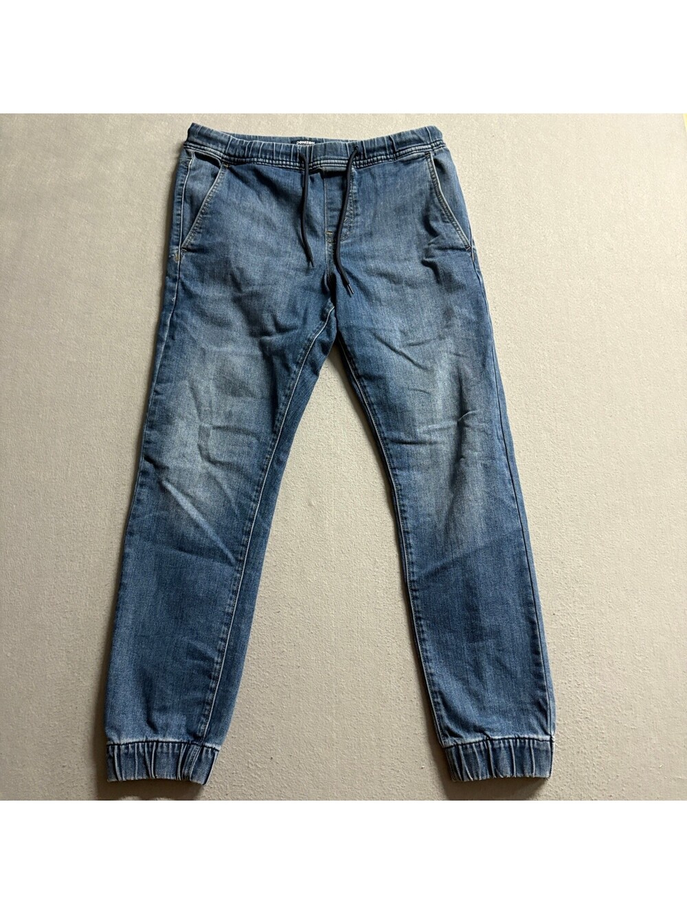 Denizen Levi Strauss Mens Jogger Pants Blue Denim Elastic Waist Stretch